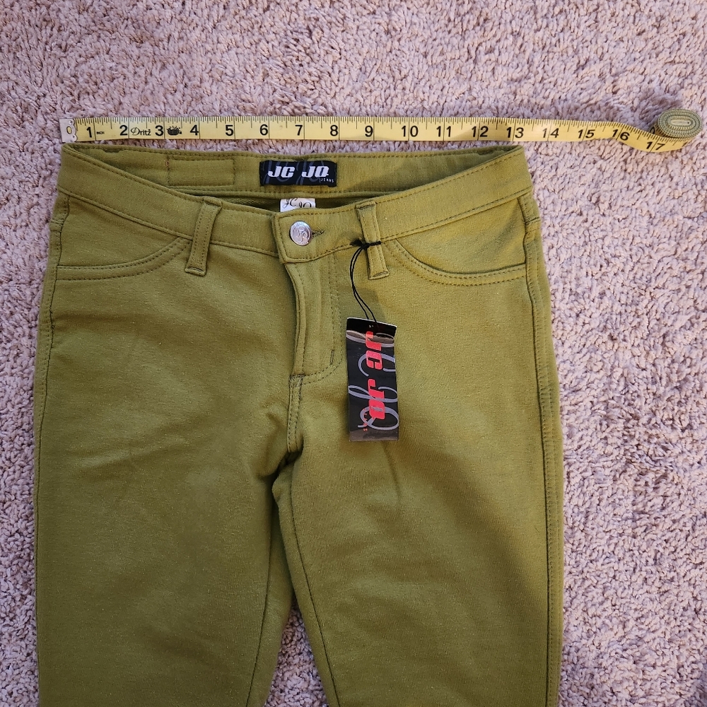 JC JO Lime Green Stretch Pants Jeans Size Small - Picture 4 of 7